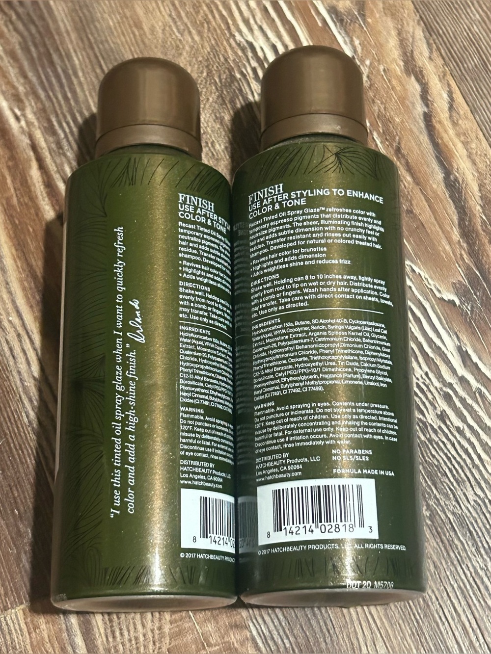 2 pk ORLANDO PITA PLAY BRUNETTE RECAST TINT OIL SPRAY GLAZE 5.0 oz / 141 g - Picture 2 of 5
